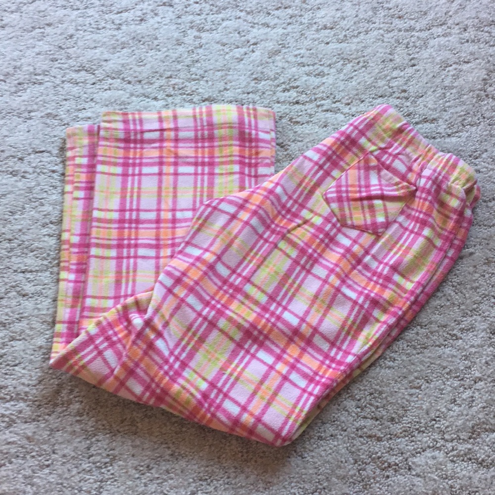 Maurices Pink Plaid Fleece Pajama Pants